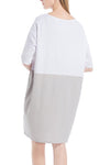 Abito In Lino Grezzo ColorBlock