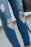 Jeans Strappati Lunghezza Caviglia