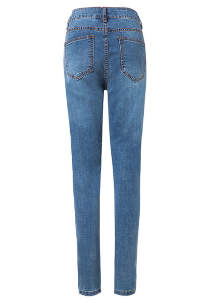 Jeans Strappati Lunghezza Caviglia