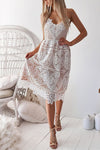 Vestito Midi di Pizzo con Schiena Scoperta