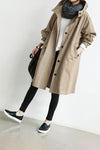 GIACCA A VENTO OVERSIZED PER LA PIOGGIA RESISTENTE ALL'ACQUA CON CAPPUCCIO
